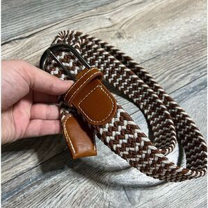 Brown and white boho belt 36” long